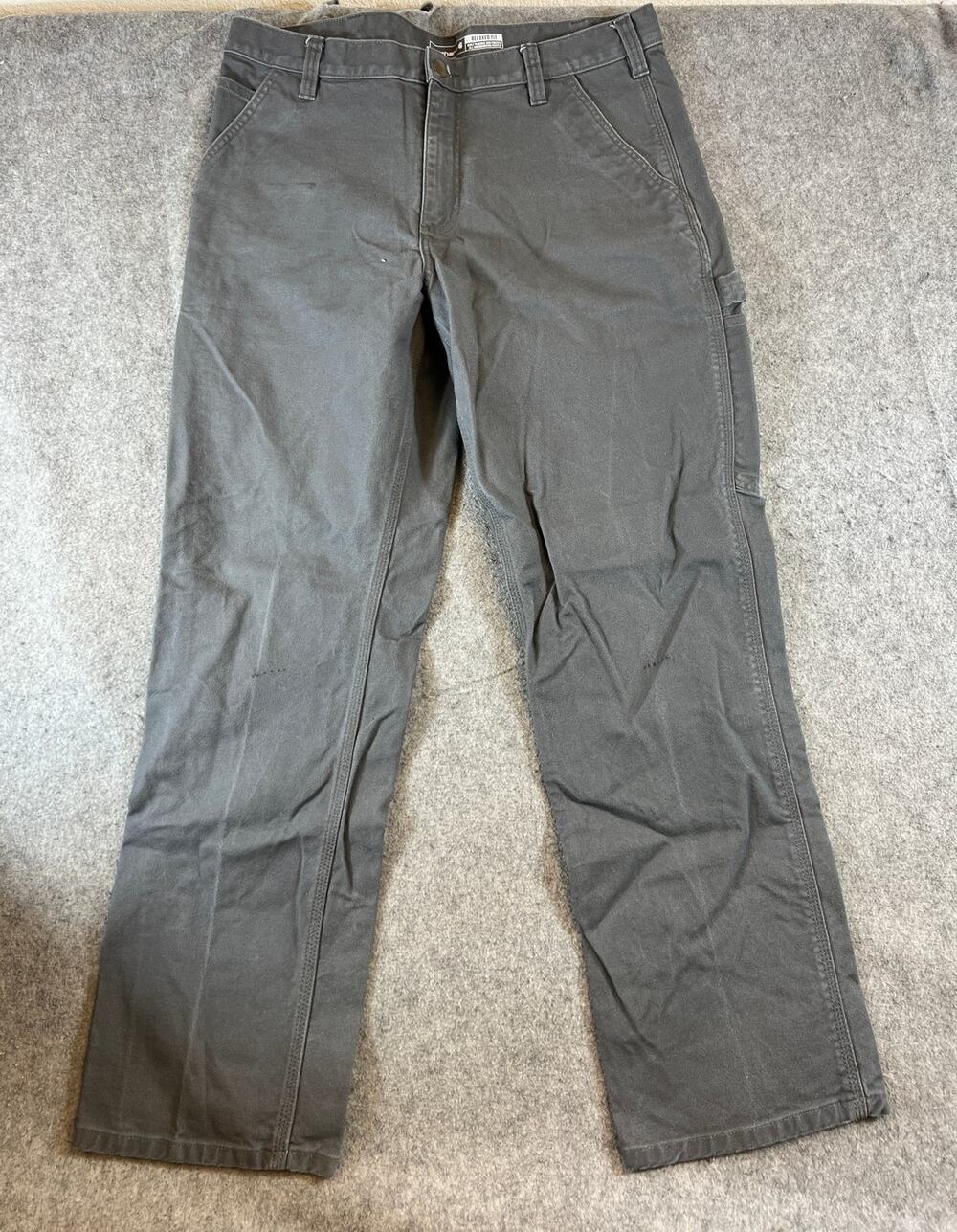 Carhartt Rugged Flex Work Pants Mens 36x32 Gray Relaxed Fit Straight Carpenter